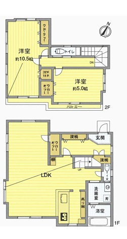 【中古】川越市的場中古住宅の間取り