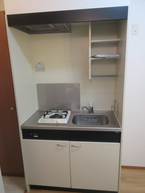 メゾン片倉のキッチン|ガスコンロ１口設置済のキッチン