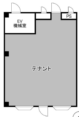 大津市大萱１丁目の店舗一部の間取り