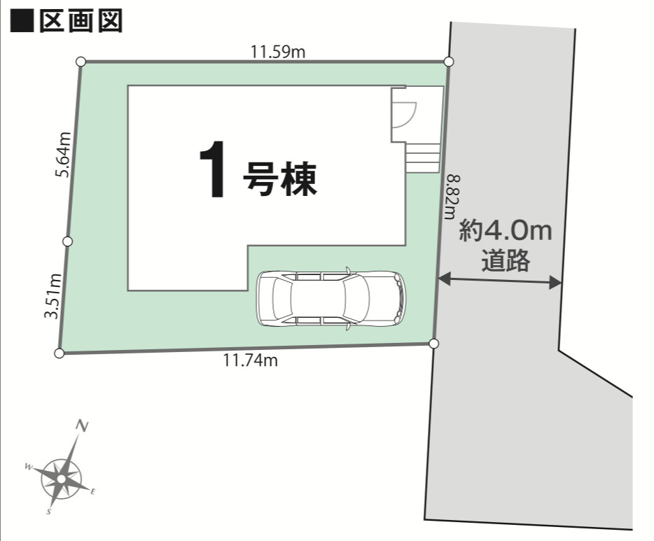 新築戸建　柏市酒井根5丁目の区画図
