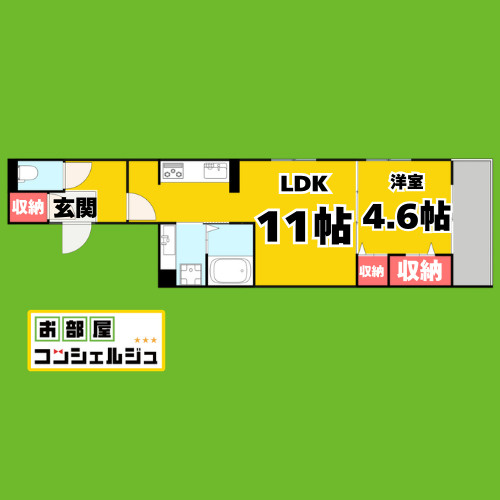 D-room名駅 F棟の間取り