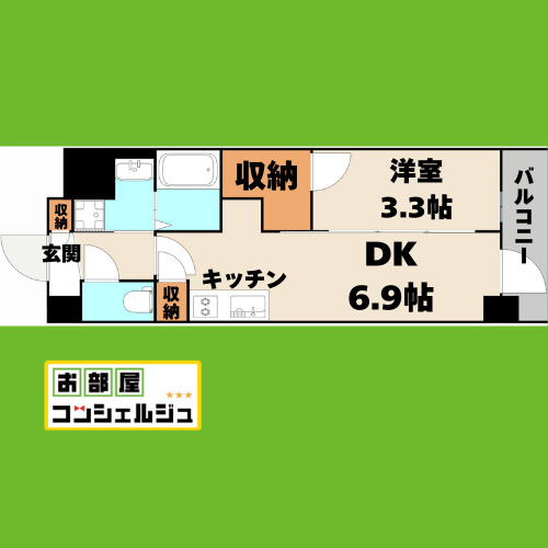 エステムコート名古屋新栄Ⅴラポールの間取り