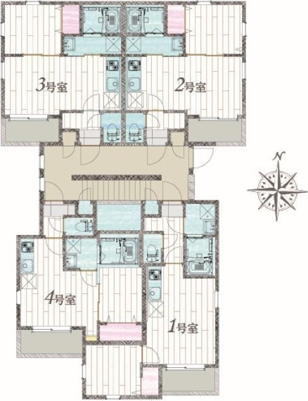 Cherim 本陣十王町 Southの区画図