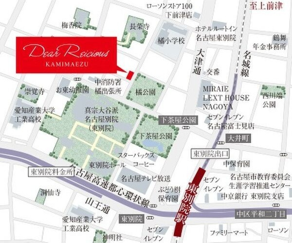 ディアレイシャス上前津の地図