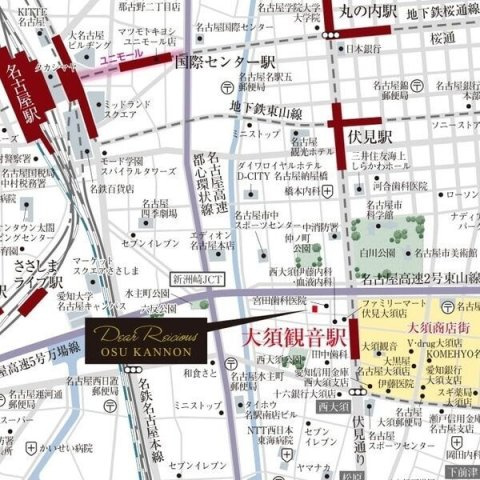 ディアレイシャス大須観音の地図