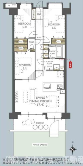 【間取り】 | サンヴェール千葉サザンヒルズ
