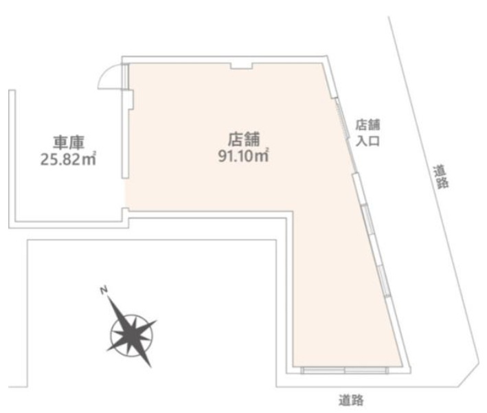 荒川区西尾久３丁目の店舗事務所の間取り
