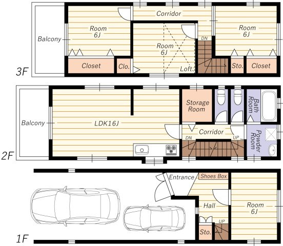 【間取り】 | 野中南２丁目中古戸建 | ４SLDK・ロフト付・オール電化・車２台駐車可・令和７年２月室内外リフォーム履歴有