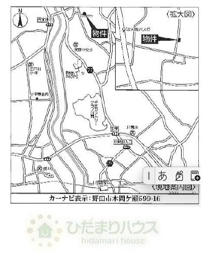 木間ヶ瀬Ⅵ（独立戸建10棟）　新築戸建　1号棟の地図|野田市木間ケ瀬599-16