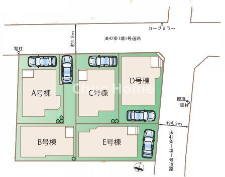 江戸川区西篠崎1丁目新築分譲住宅の区画図|区画図