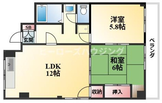 【間取り】 | 笹部ハイツ