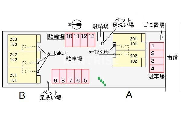 ルビア　Ｂの駐車場|駐車場
