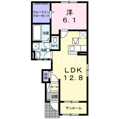ルビア　Ｂの間取り|間取図