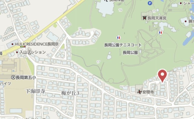 長岡京市天神2丁目　中古戸建の地図