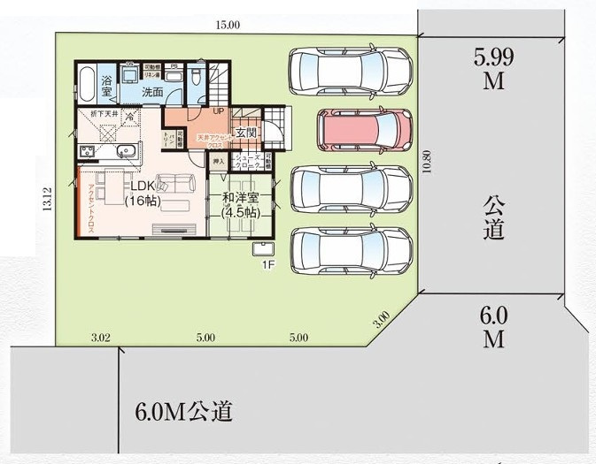 GRAFARE　熊谷市肥塚の区画図|図面と現況が異なる場合、現況を優先とします。