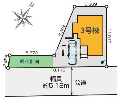 葛飾区東金町7丁目新築分譲住宅の区画図|【区画図】南東道路！
