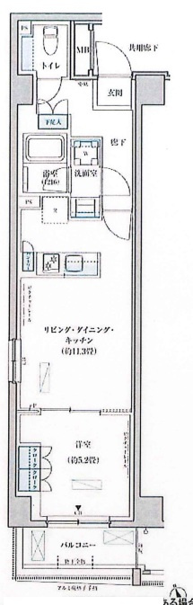 パークアクシス文京本郷の間取り