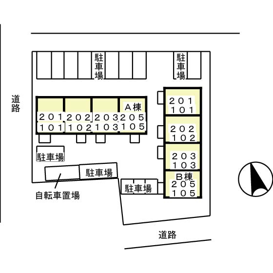 サンライズ　Ｂの区画図