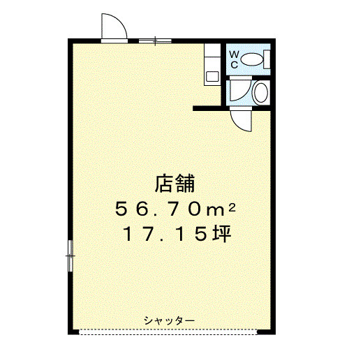 播磨町本荘店舗の間取り