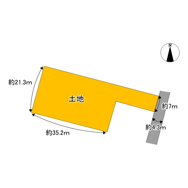 売土地　中央区西ケ崎町の土地図