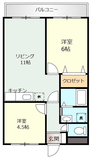レスポワールⅡの間取り