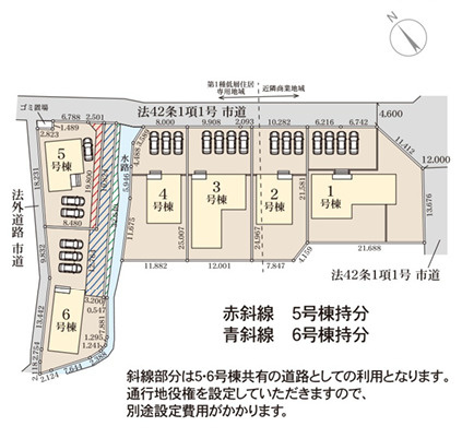 日立市滑川本町3期　新築戸建の区画図|区画図です♪
駐車は最大４台可能です！
