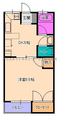 ハイツ２５の間取り|間取図
