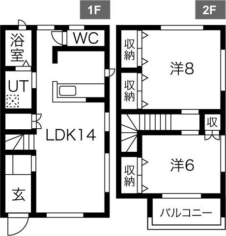 【間取り】 | 竹林メゾネットⅢ東
