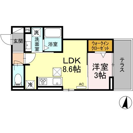 ベンティ　明治の間取り