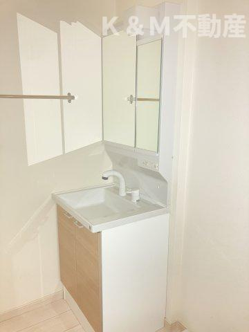 サラブレッドⅢの洗面所|脱衣スペースもあります