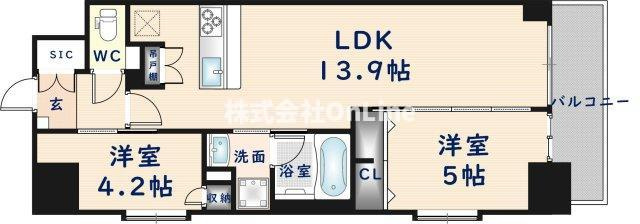 【間取り】 | スプランディッド上本町WESTⅡ