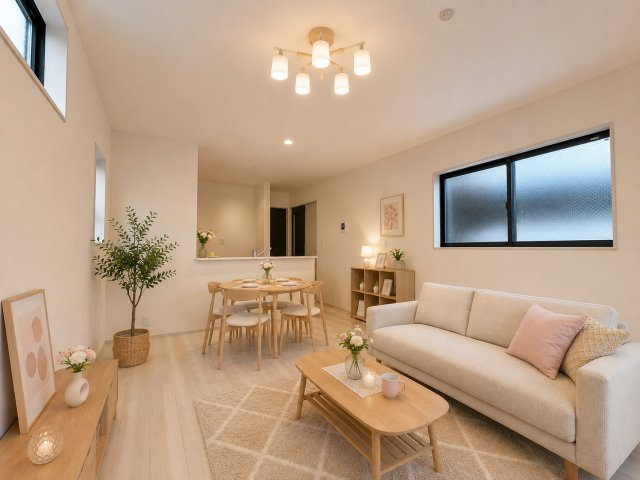 青梅市末広町1丁目　新築戸建全2棟のその他|んなインテリアもOK！シンプルな造り、お好きなインテリアも選びたいですね。※家具はCGイメージです