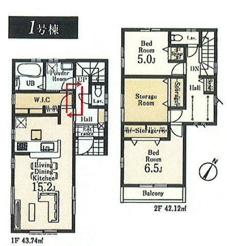 青梅市末広町1丁目　新築戸建全2棟の間取り