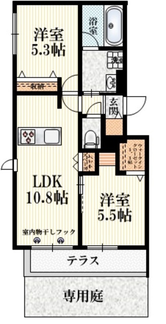 A・friendの間取り|専用庭