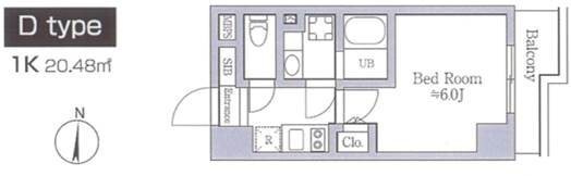 新品家具付きマンション南品川53(KaGood東京)の間取り