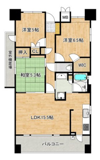 【間取り】 | ローレルコート山坂 | 【角部屋】日当り・通風良好です♪明るいお住まいですよ！家族の笑顔も増えそうですね！