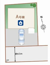 武蔵村山市大南3丁目　全1棟　新築戸建ての区画図