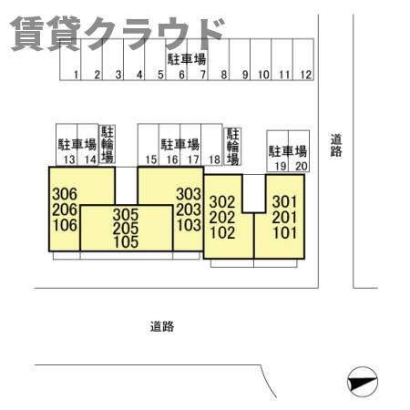 D-roomちはら台Cの区画図