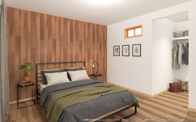 【完成予想図】 | 【主寝室　イメージパース
※画像は設計図面を基に作成したイメージです。