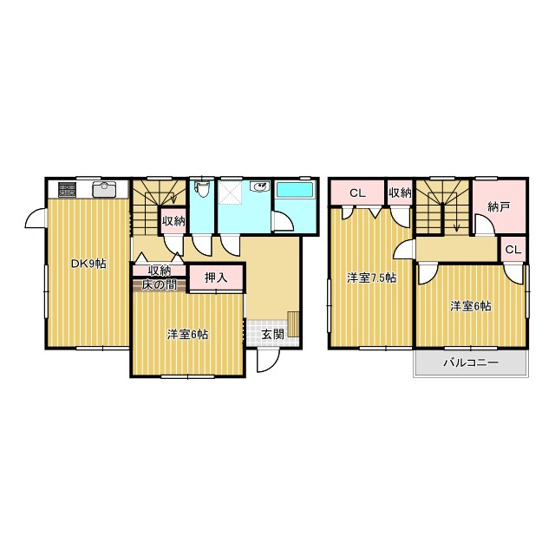 【間取り】 | 古閑下町戸建
