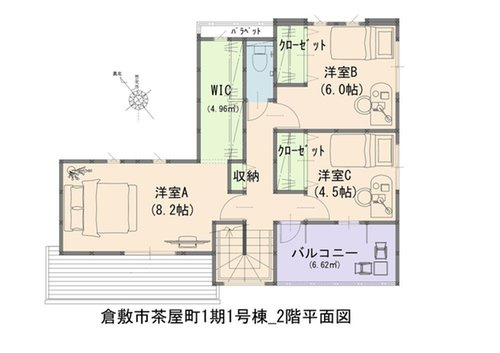 倉敷市茶屋町の新築一戸建の間取り