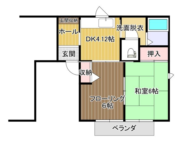 遠野市早瀬町２丁目のアパートの間取り