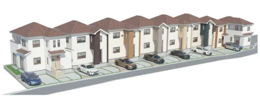 ハートフルタウン宜野湾市嘉数　C号棟の外観パース|全8棟