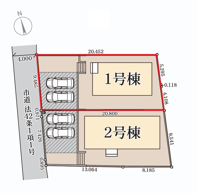 リーブルガーデン  日立市東大沼町　第1　1の区画図|敷地面積約58坪。気になる他の物件と合わせての現地ご案内も可能です。HPから、またお電話でも、お気軽にお問い合わせください。