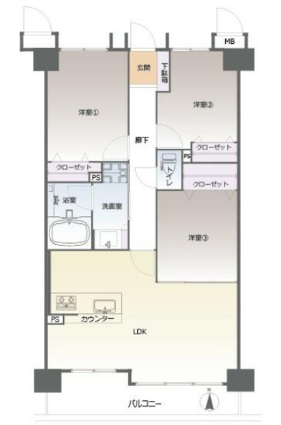 【間取り】 | 城南茶山シティハウス☆仲介手数料無料☆