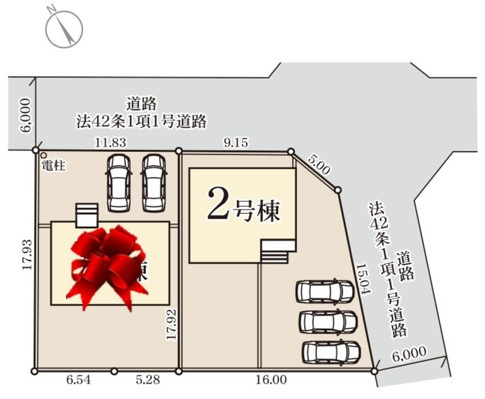 【LiveleGarden】下野市緑 第3 全2棟の区画図|〇おかげ様で最終１邸〇