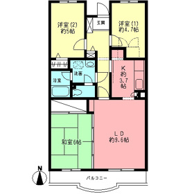 ベルドミール鶴川の間取り