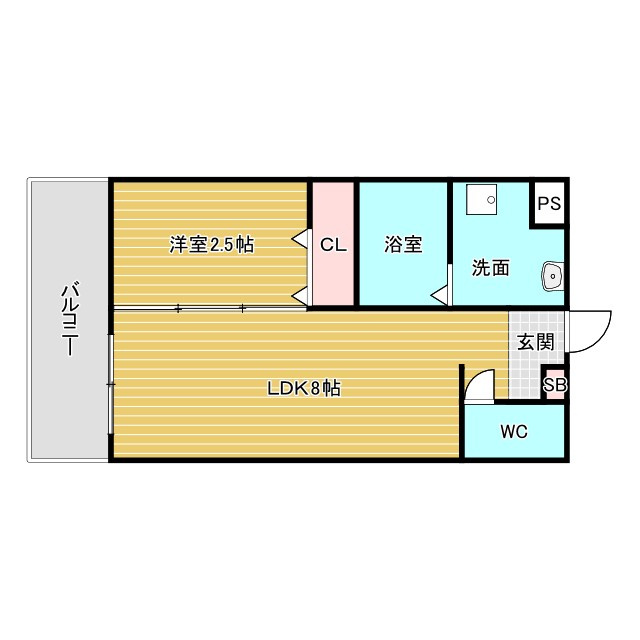 リアコート阪⼤前の間取り