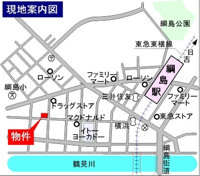 プライムコート綱島の地図|案内図