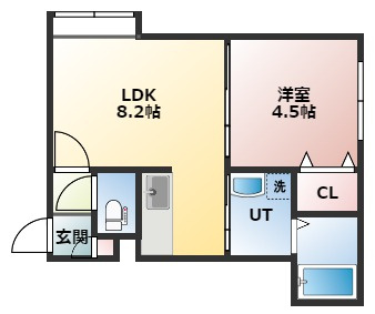 【間取り】 | アーバン・ハウスⅠ | 間取りです